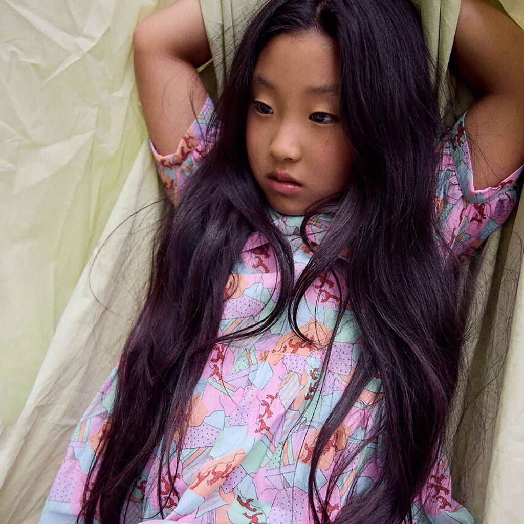 Morley Child Xilomena Bow Dress Multicolour Crab Print