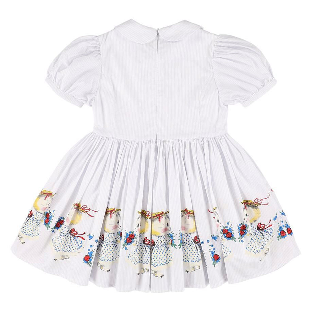 Morley Child Xuli Dress Cats Bleu White