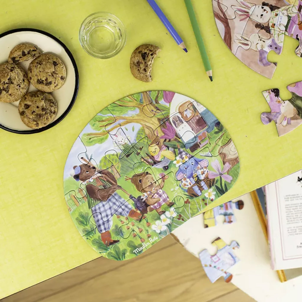 Moulin Roty Les Minouchkas A Beautiful Day Set Of Four Puzzles