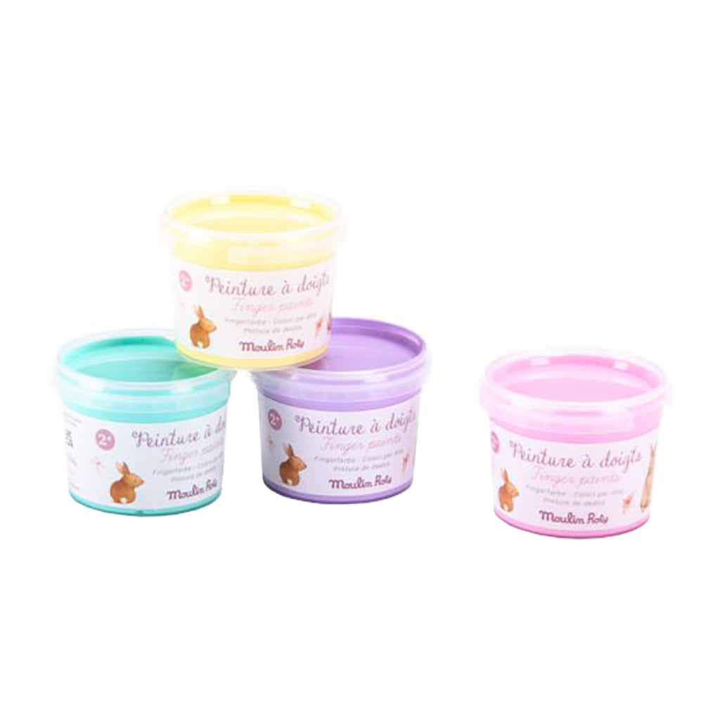 Moulin Roty Les Rosalies Set Of 4 Pastel Finger Paints
