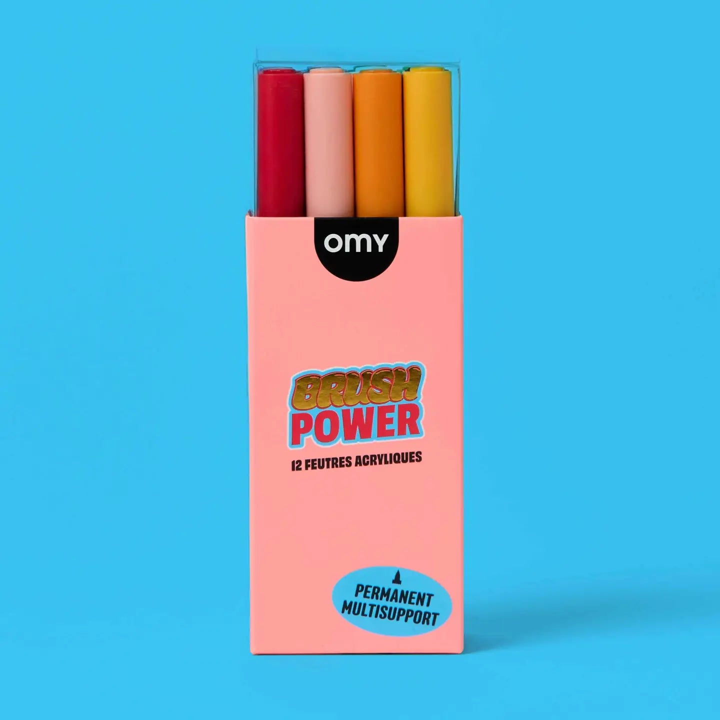 Omy Set Of 12 Brush Power Acrylic Markers