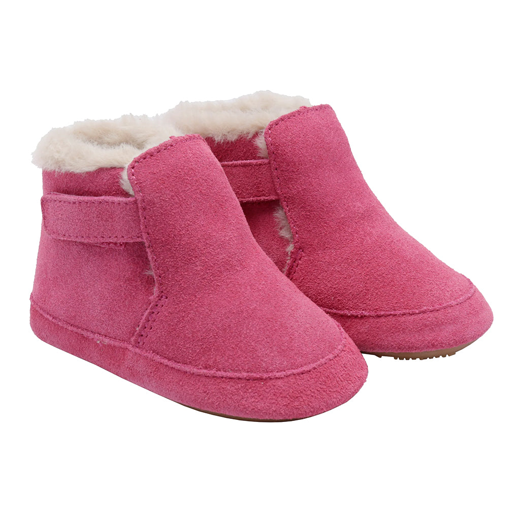 Old Soles Baby Apres Bub Boots Dark Pink Suede