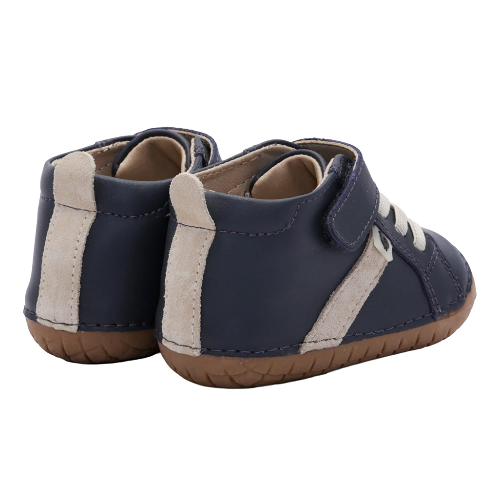 Old Soles Baby Roadway Pave Shoes Navy Blue And Sand Suede