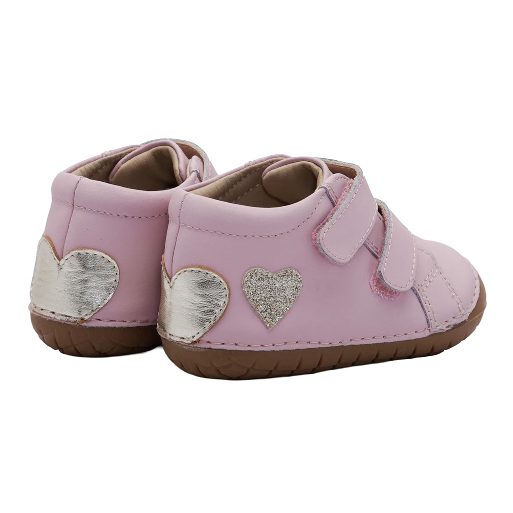 Old Soles Baby Heartful Shoes Chalk Pink, Gold, And Glam Gold
