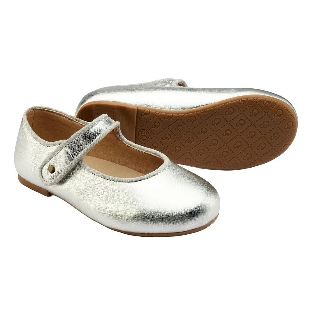 Old Soles Baby And Child Lady Jane Shoes Silver Crackle