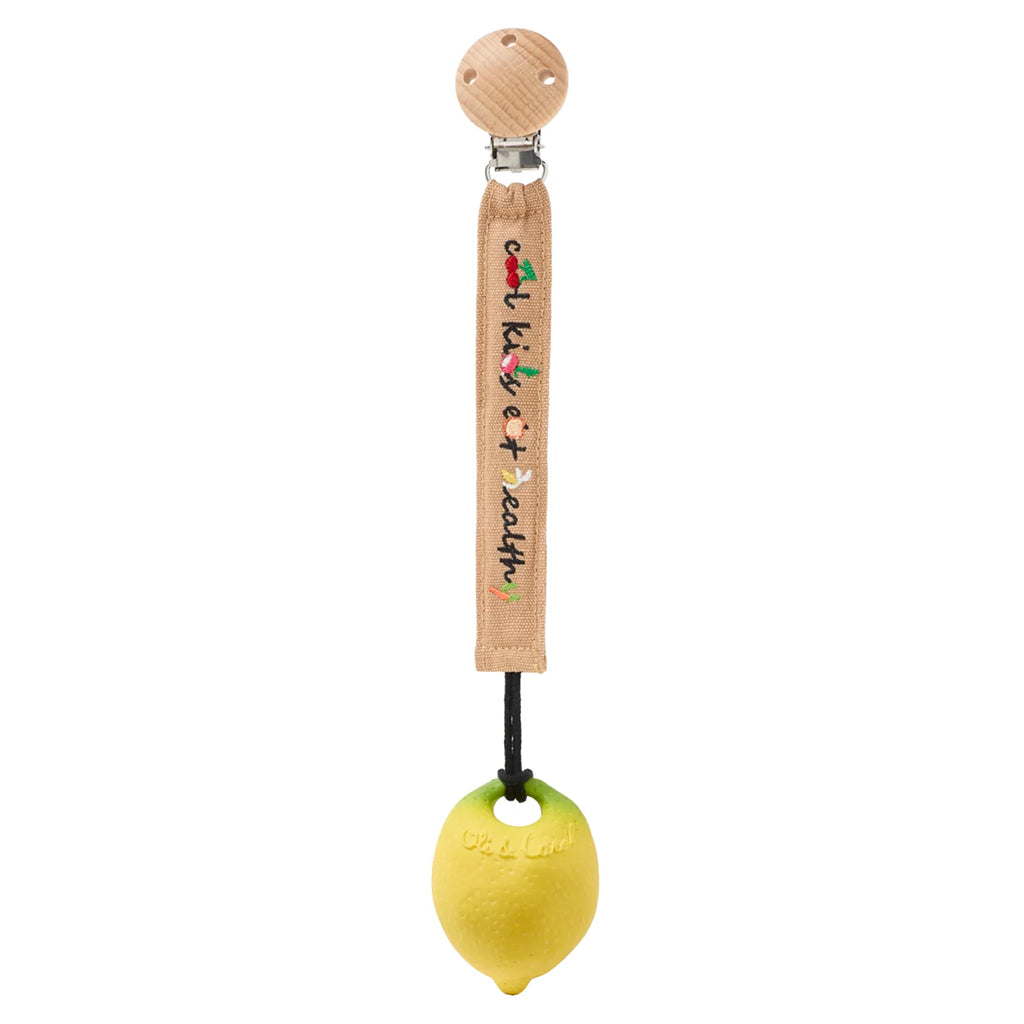 Oli&Carol Natural Rubber Teething Toy Lemon Mini Doudou