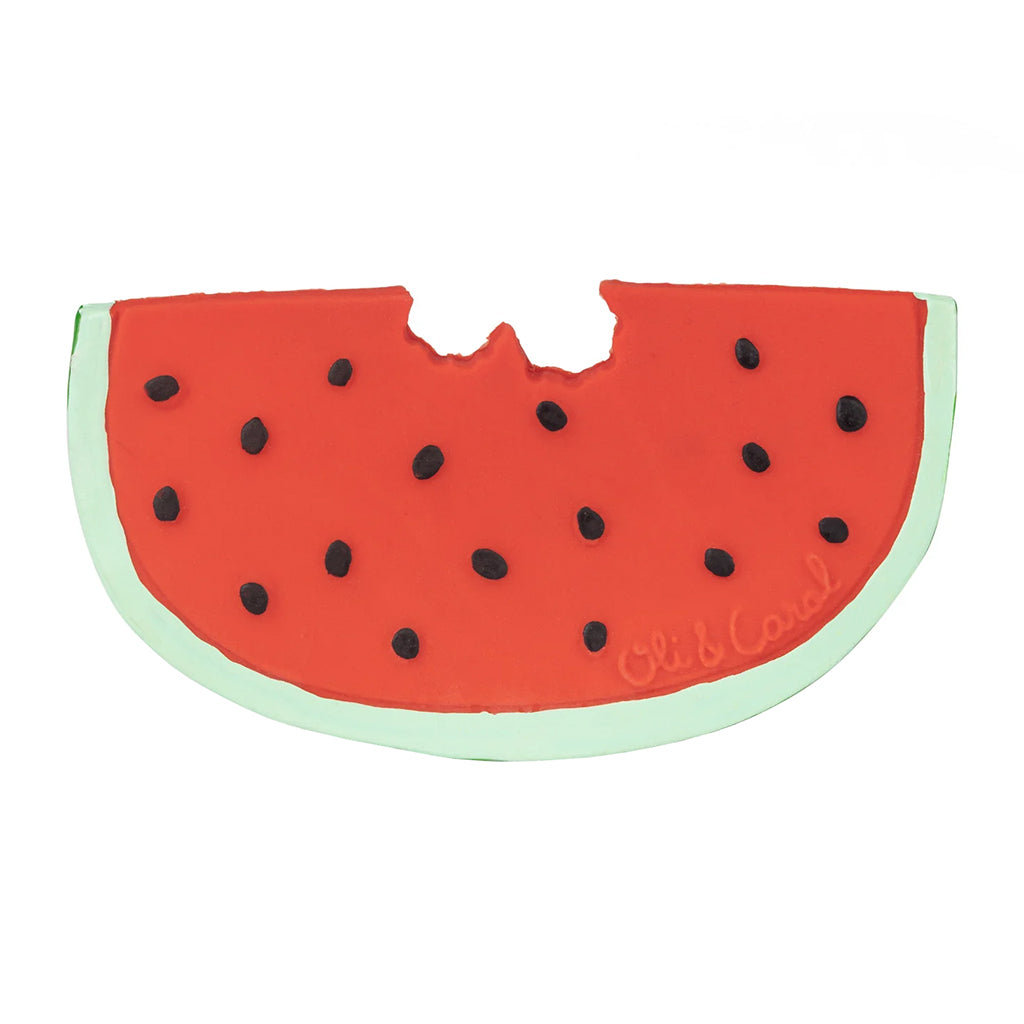 Oli & Carol Natural Rubber Teething Toy Wally The Watermelon
