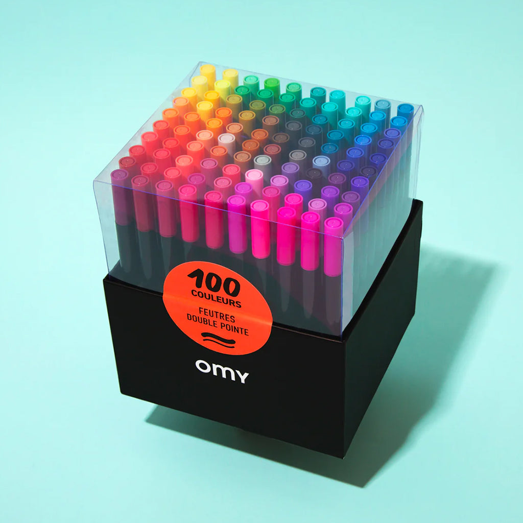 Omy Set Of 100 Double Tip Markers