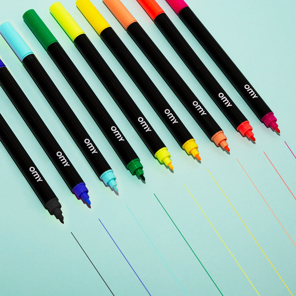 Omy Set Of 100 Double Tip Markers