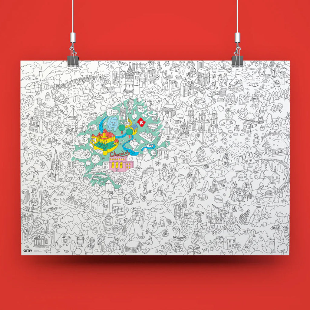 Omy Giant Colouring Poster Switzerland