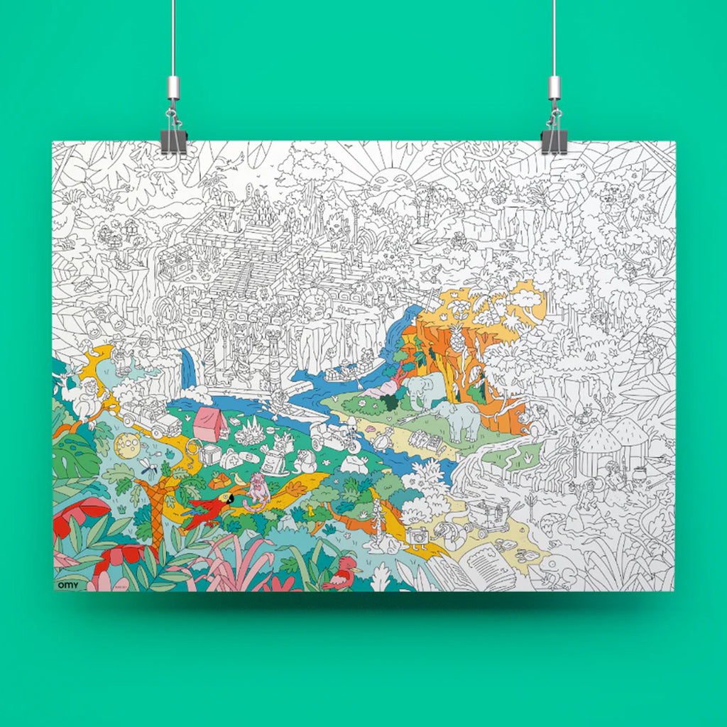 Omy Giant Colouring Poster Jungle