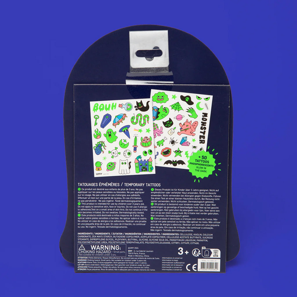 Omy Temporary Tattoos Glow In The Dark Boo!