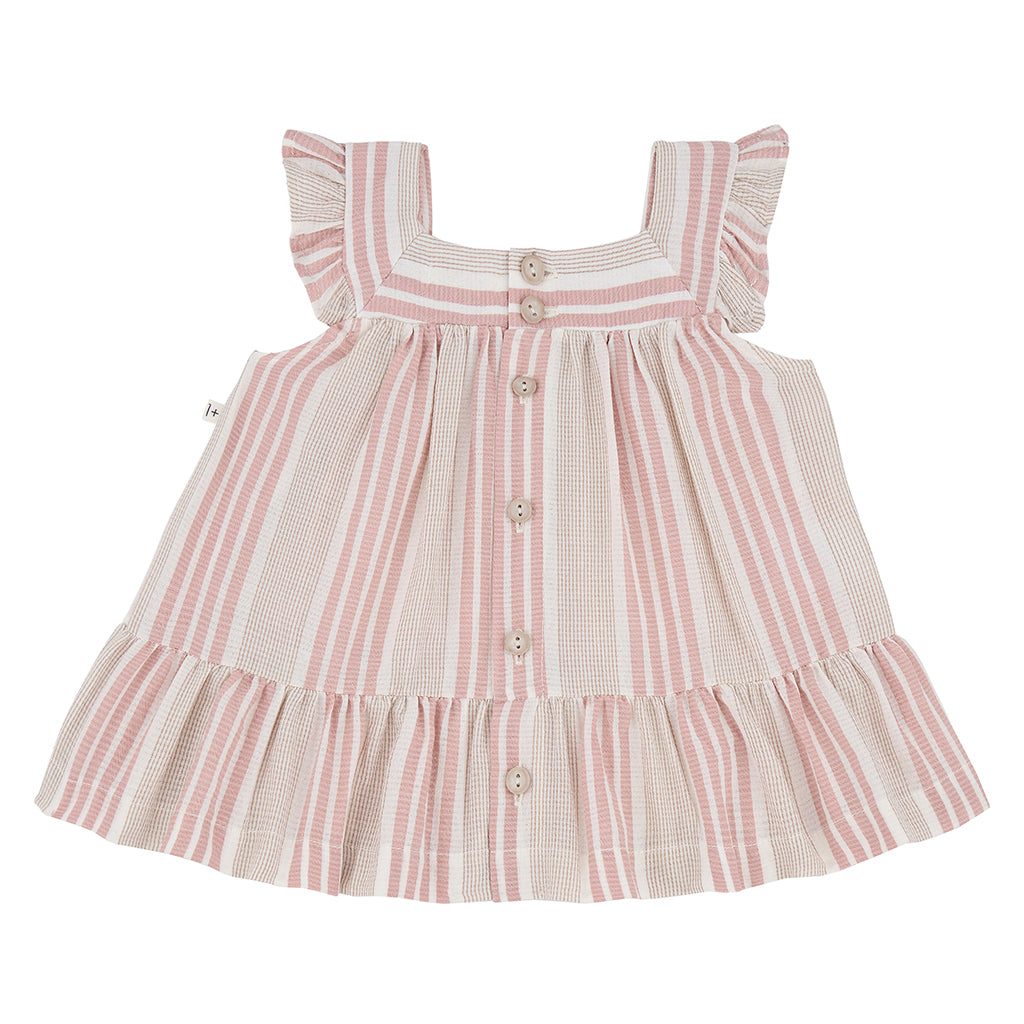 1+ In The Family Baby And Child Miriam Dress Tuscany Brown Stripes