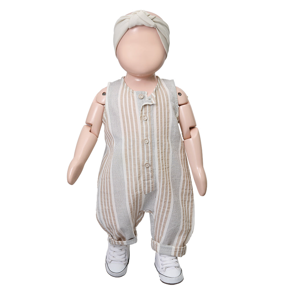 1+ In The Family Baby And Child Pius Jumpsuit Petroleum Grey Stripes