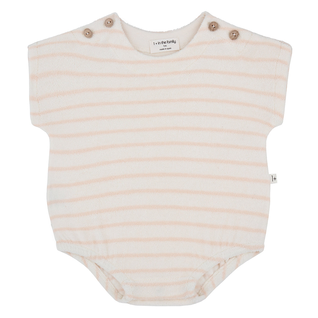 1+ In The Family Baby Romulo Bodysuit Light Pink Stripes