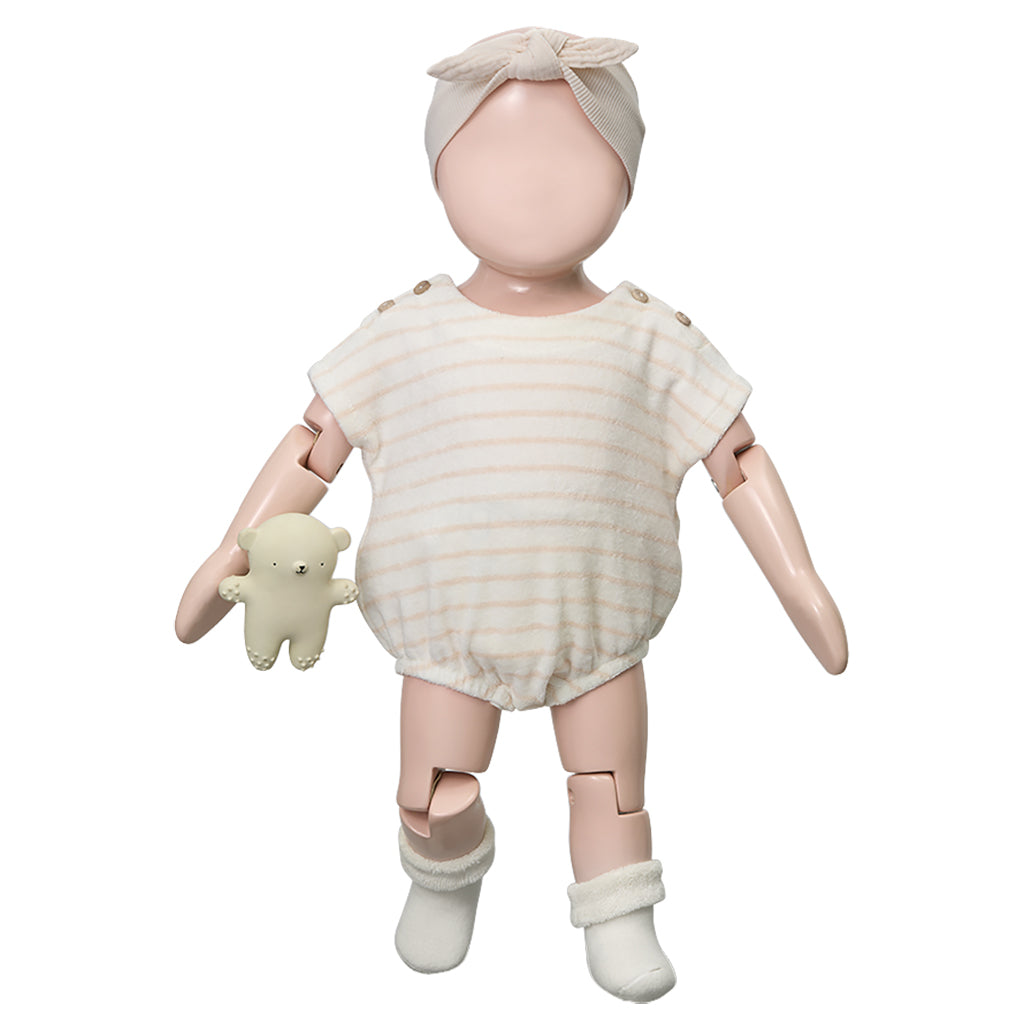 1+ In The Family Baby Romulo Bodysuit Light Pink Stripes