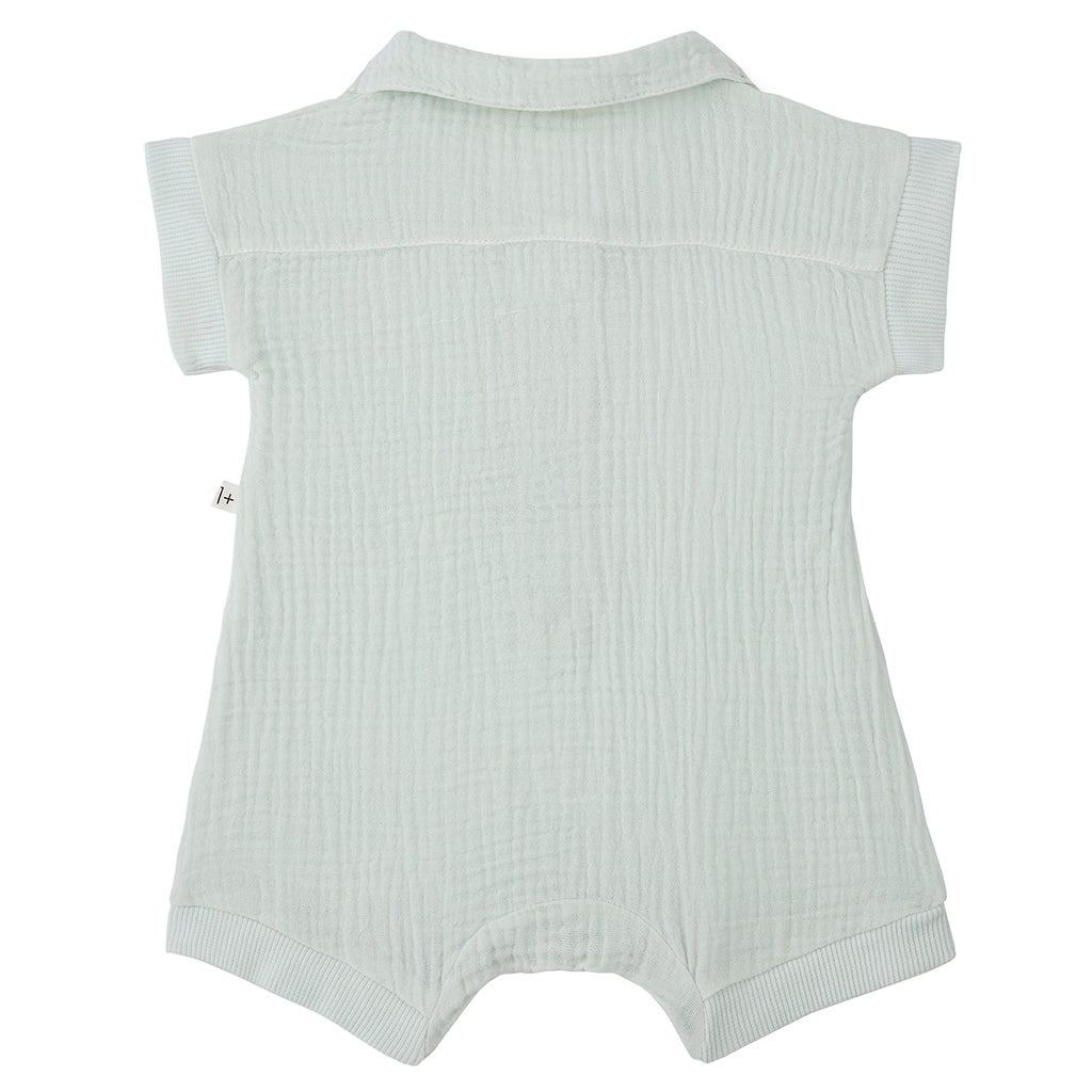 1+ In The Family Baby Vittorio Romper Pale Aqua Green