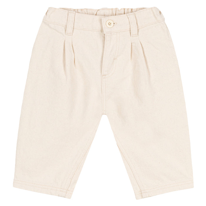 Petit Bateau Baby Pleated Pants Cream
