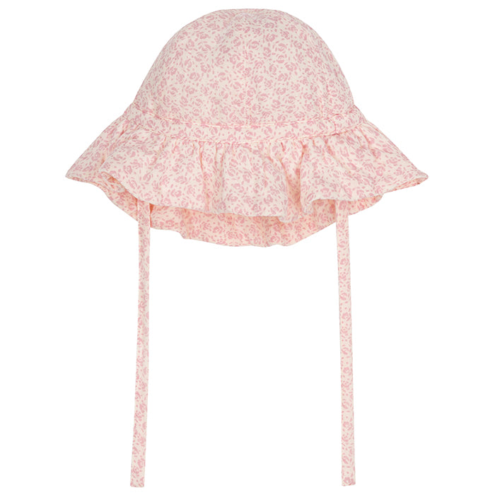 Petit Bateau Baby Hat With Pink Floral Print