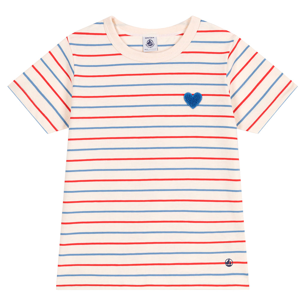 Petit Bateau Child T-shirt Avalanche Cream Stripes