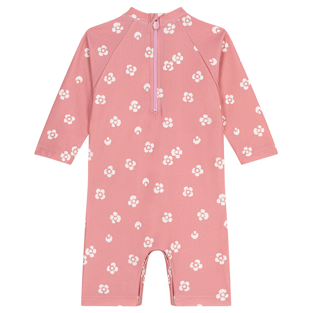 Petit Bateau Baby Swim Overall Charm Pink Floral
