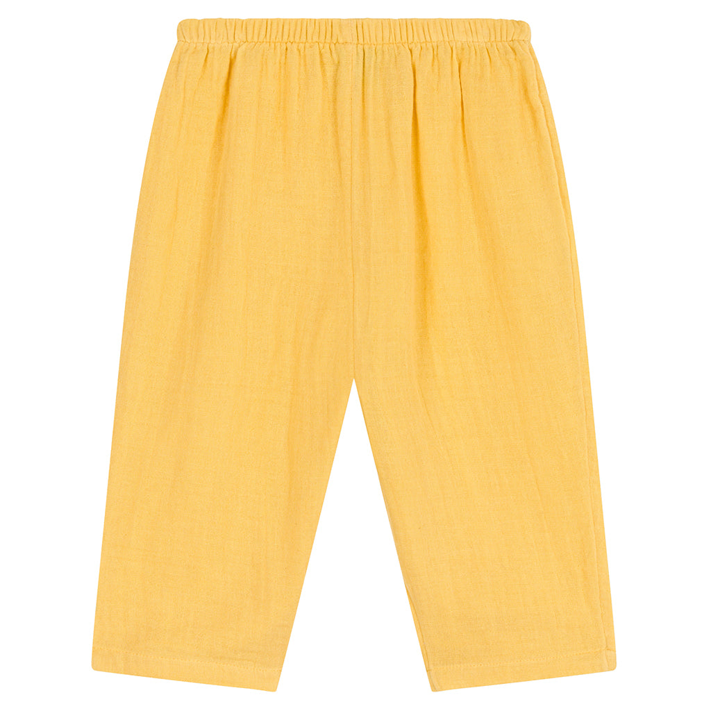 Petit Bateau Baby Gauze Pants Barley Yellow