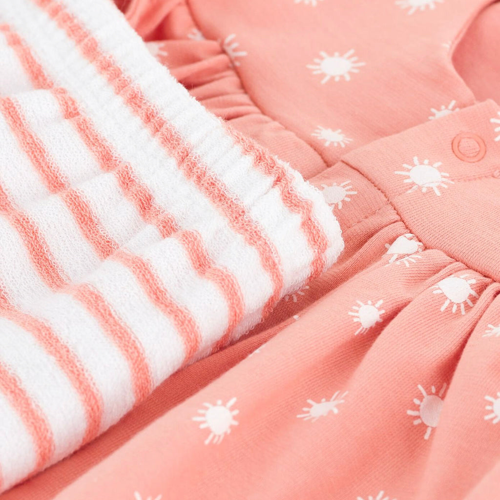 Petit Bateau Baby Two Piece Set Apricot Orange Print