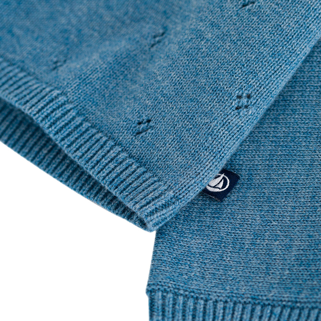Petit Bateau Baby Wrap Cardigan Adriatic Blue
