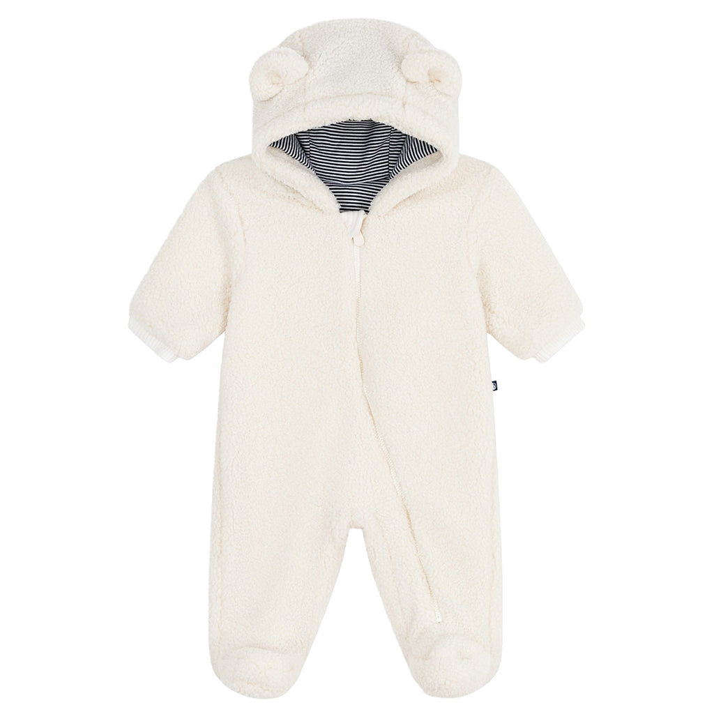 Petit Bateau Baby Teddy Jumpsuit Milk Cream