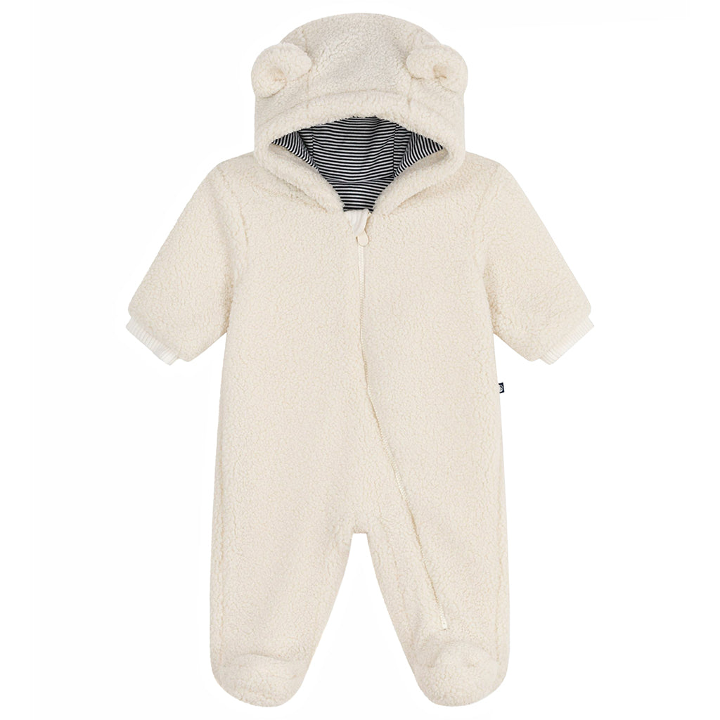 Petit Bateau Baby Teddy Jumpsuit Milk Cream