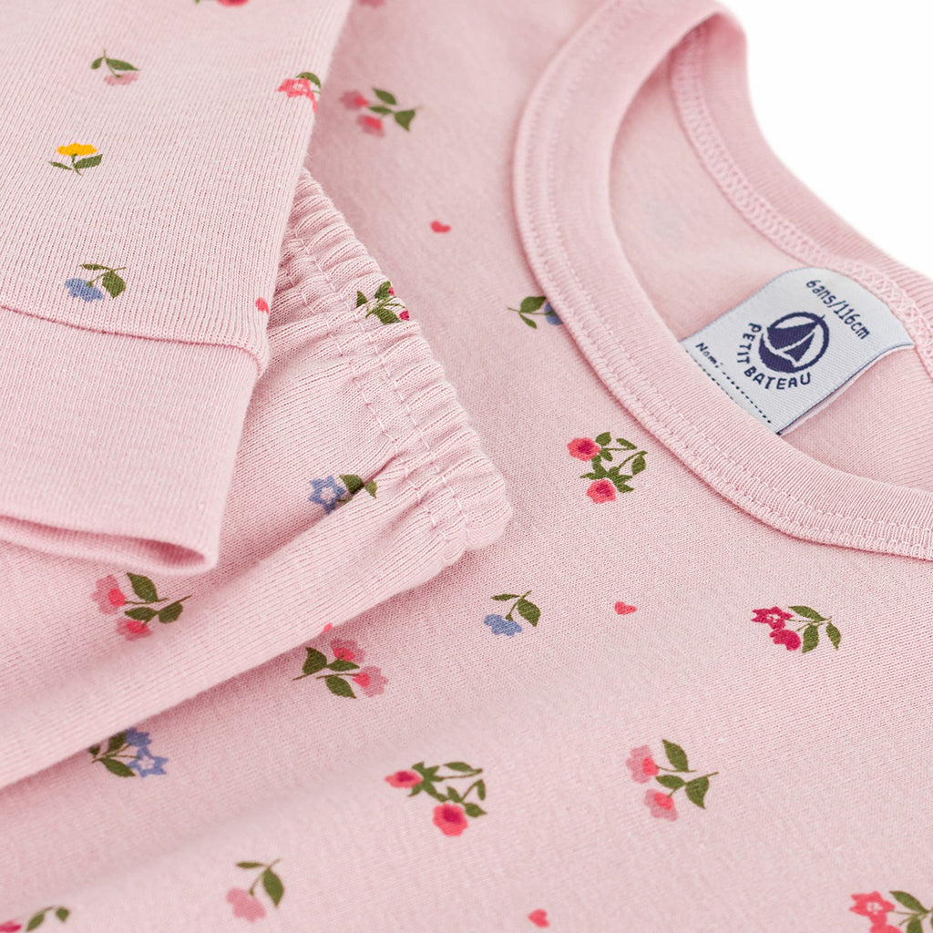 Petit Bateau Child Pyjamas Pretty Pink Floral Print