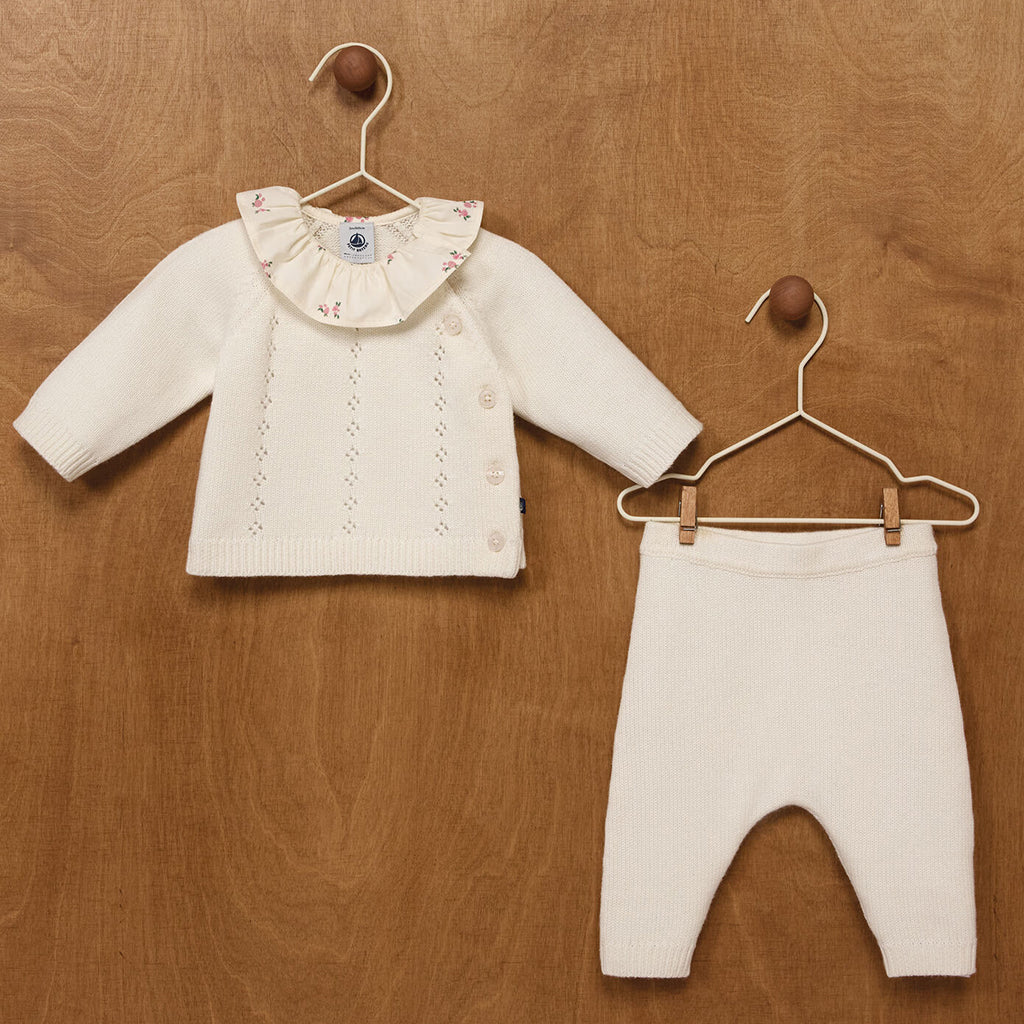 Petit Bateau Baby Two Piece Set Marshmallow Cream