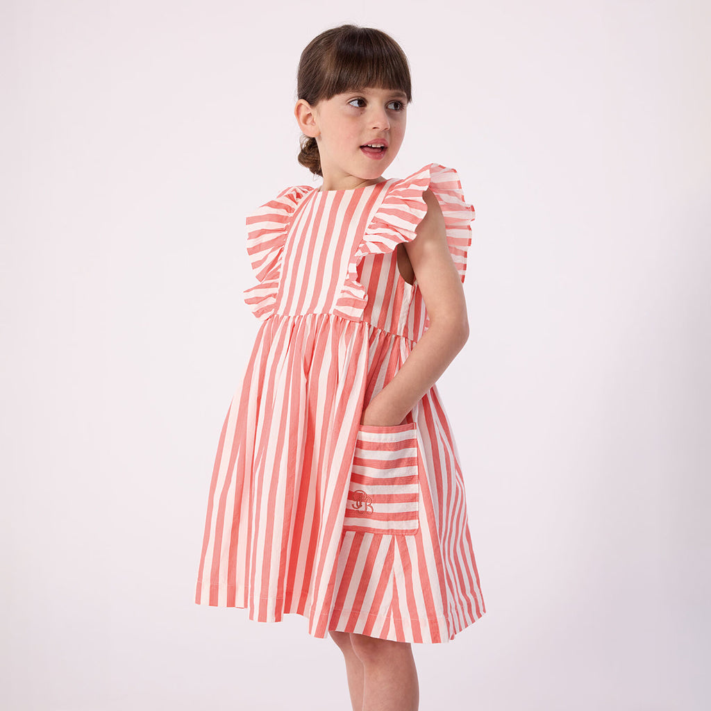 Petit Bateau Child Dress Flamand Pink Stripes