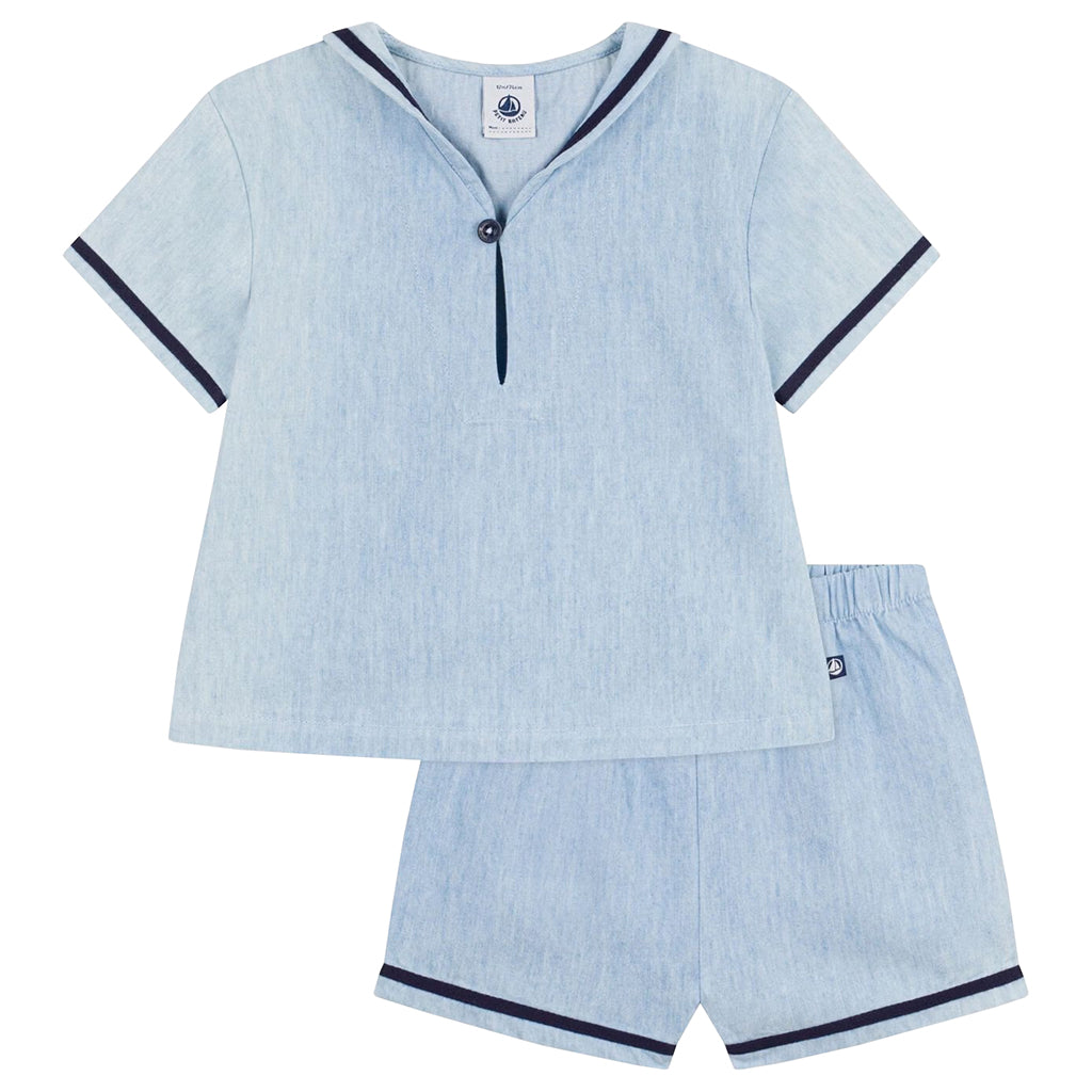 Petit Bateau Baby Two Piece Set Light Blue