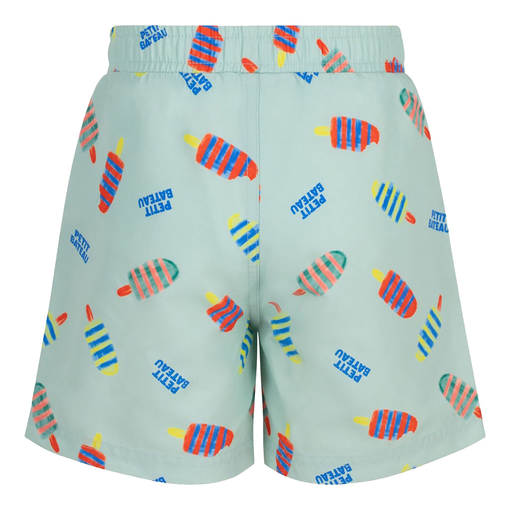 Petit Bateau Child Swim Shorts Spray Blue Popsicle Print