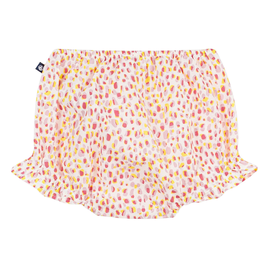 Petit Bateau Baby Bloomers Pink And Yellow Dot Print