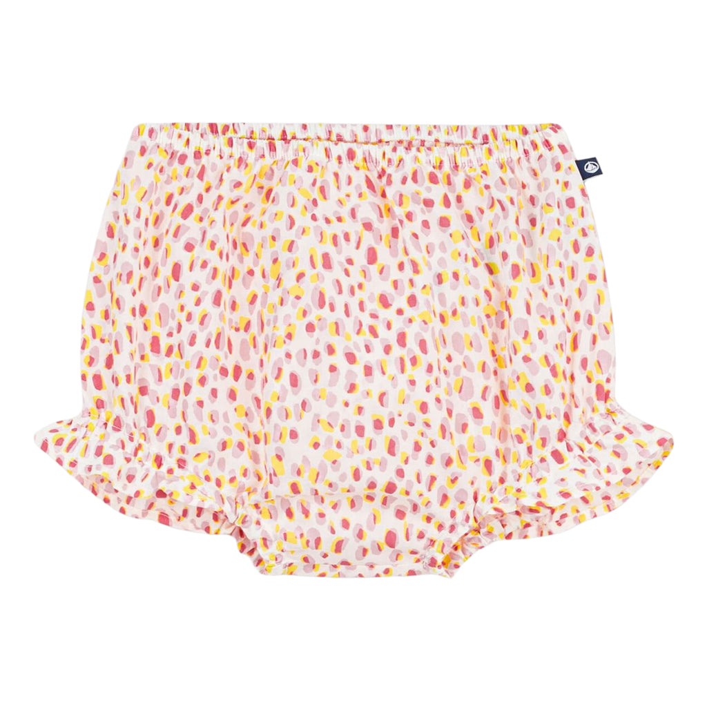 Petit Bateau Baby Bloomers Pink And Yellow Dot Print