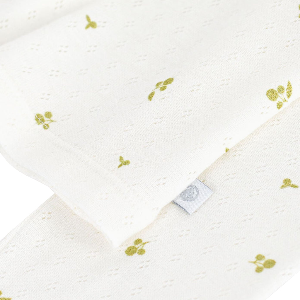 Petit Bateau Child Cardigan White Leaf Print