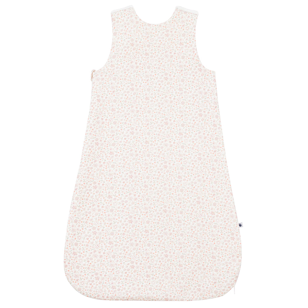 Petit Bateau Baby Sleepsac White With Floral Print