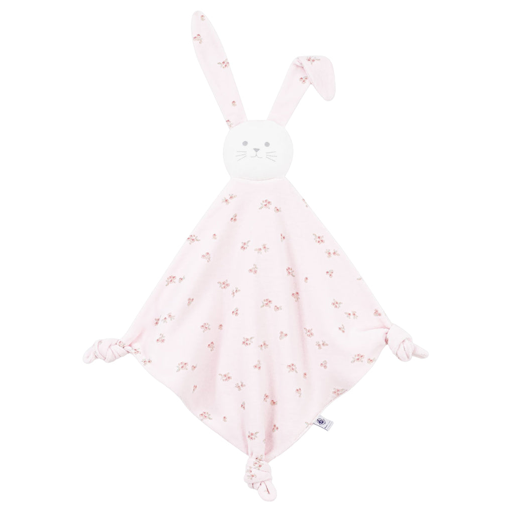 Petit Bateau Baby Doudou Soft Toy Barely Pink Floral Print