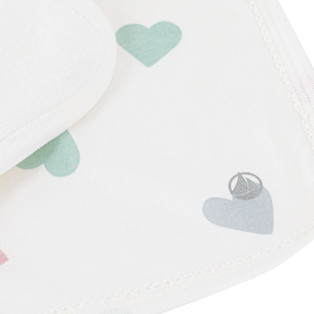 Petit Bateau Baby Blanket White With Heart Print