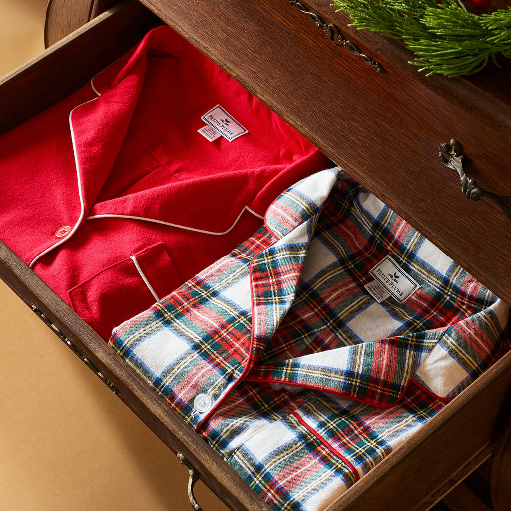 Petite Plume Baby And Child Brushed Cotton Pyjama Set Balmoral Tartan