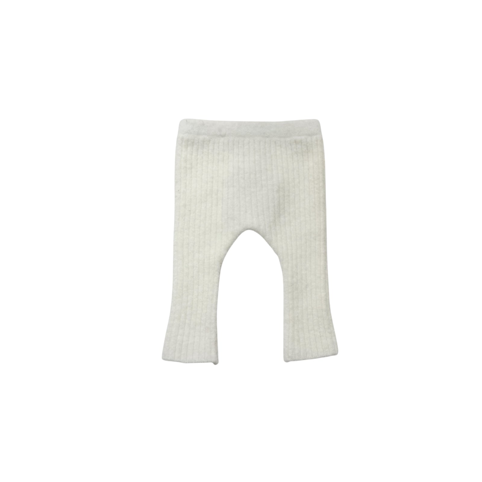 Pequeno Tocon Baby Inuit Ribbed Leggings Natural Cream