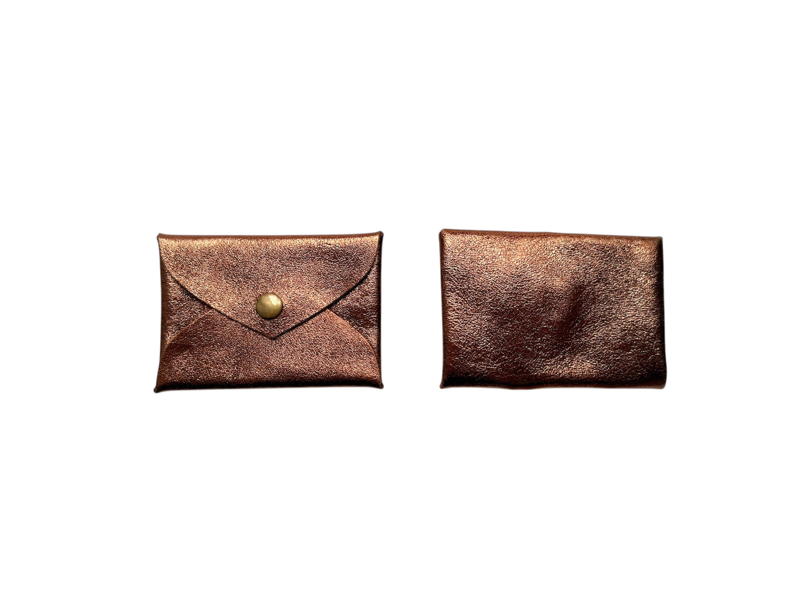 Bonton Child Leather Envelope Coin/Card Wallet Copper