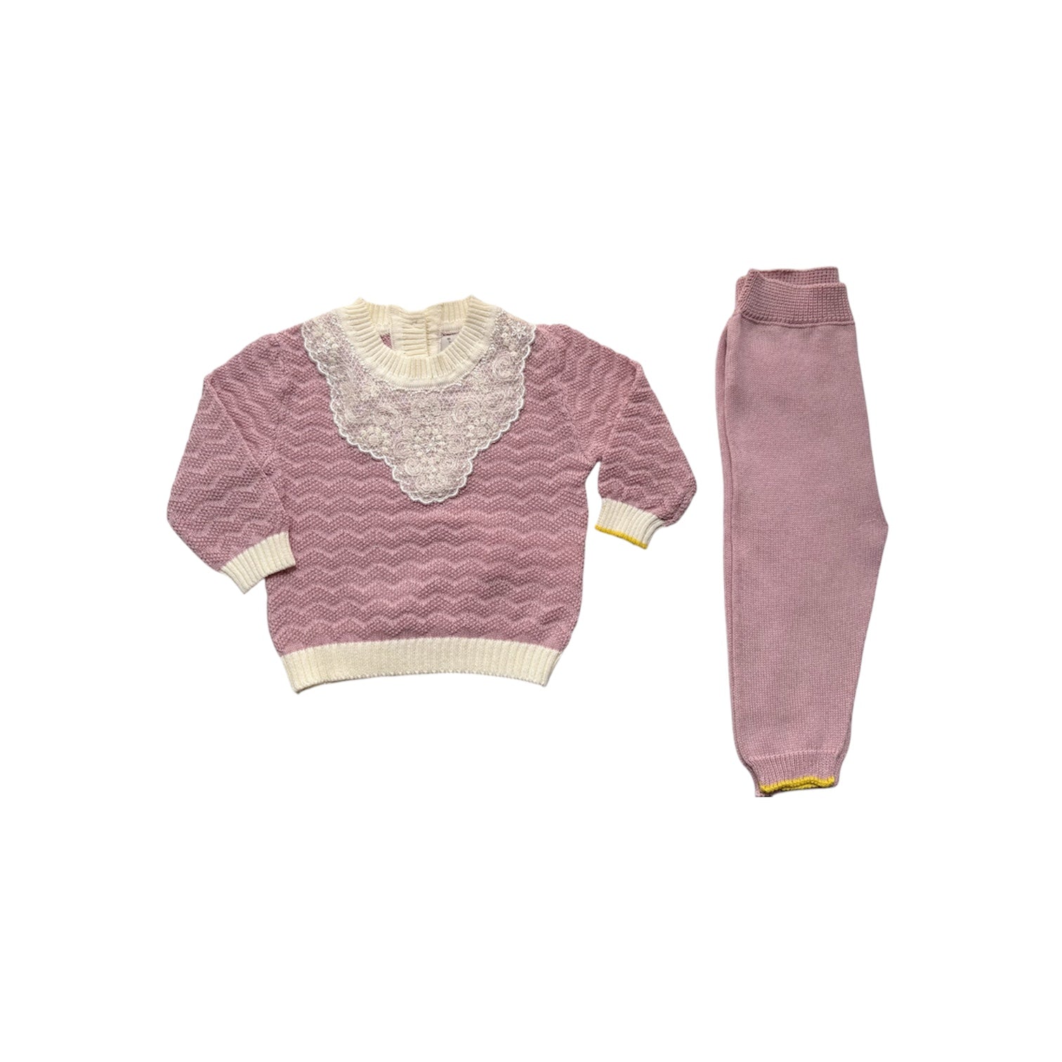Gensami Baby Wave Knit Five Piece Cameo Pink
