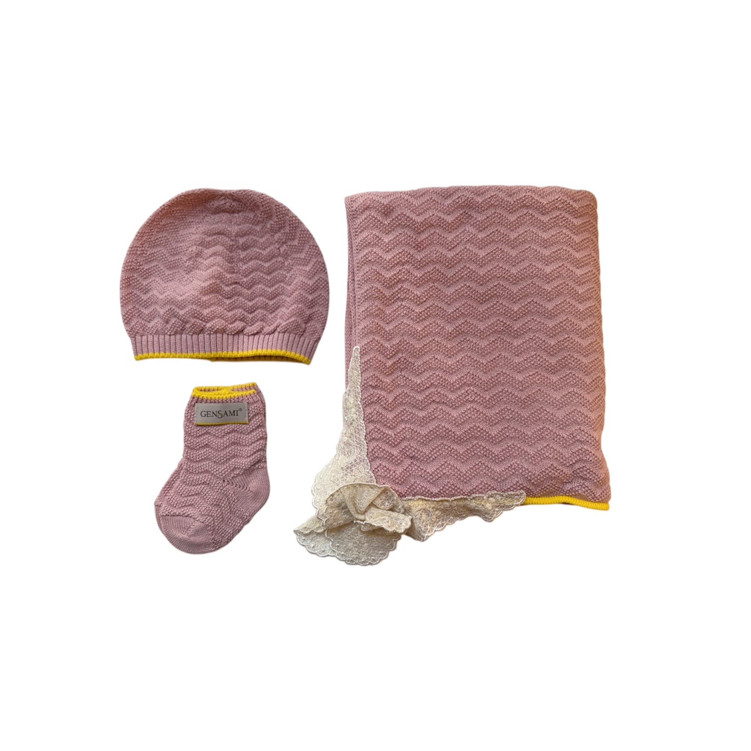 Gensami Baby Wave Knit Five Piece Cameo Pink