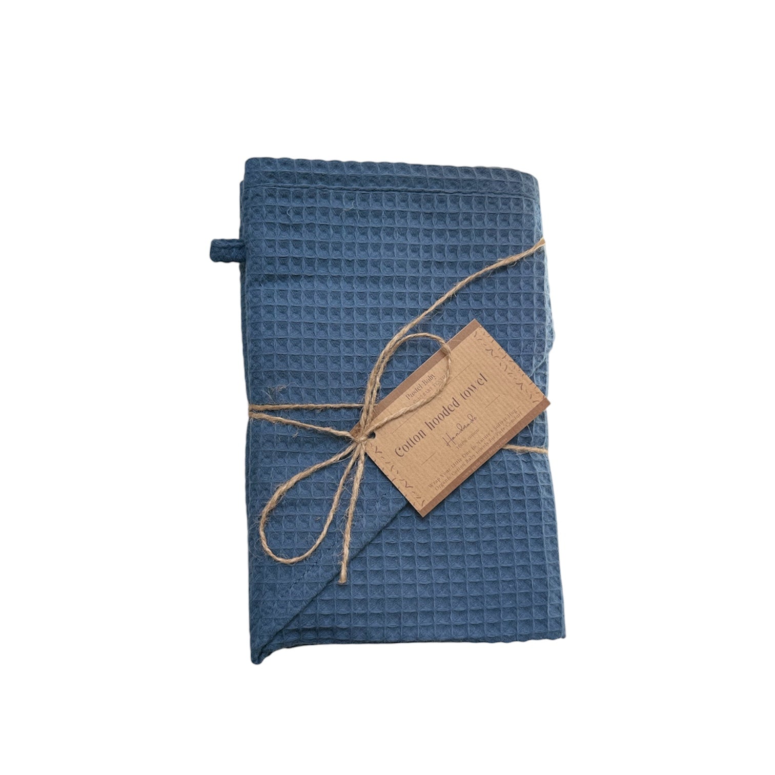 Pastel Baby Cotton Hooded Towel Denim Blue