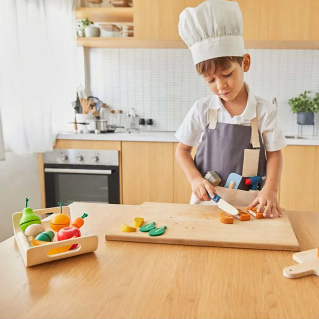 Plan Toys Cutting Fruits And Vegtables With Tray