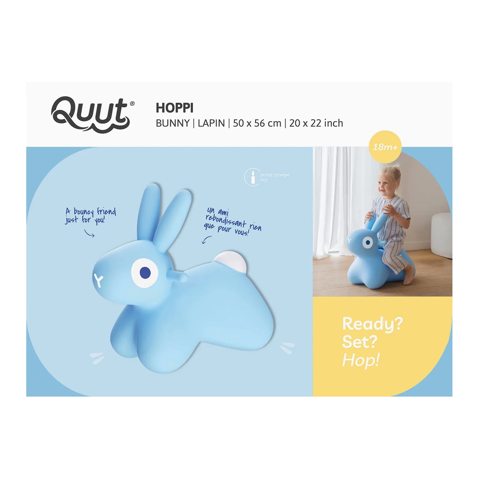 Quut Hoppi Hoppi Bunny Blue