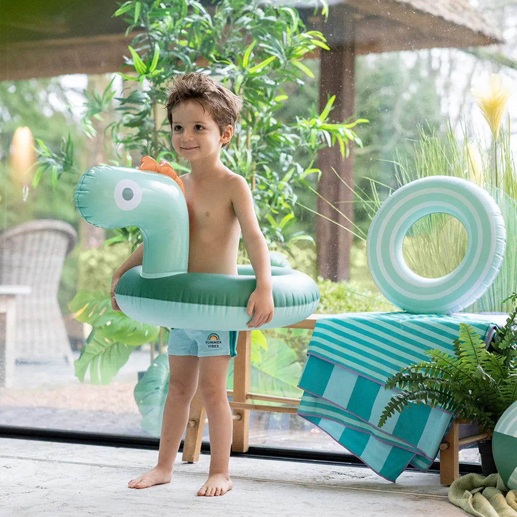 Quut Inflatable Swim Ring Dino Green